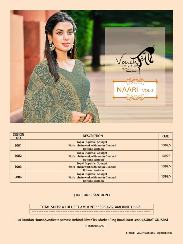 Vouch Fashion Naari 5 Designer Georgette Festive Salwar